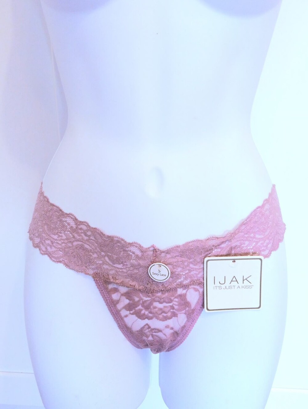 Sexy Lace Thong Panty in Pink Small NWT